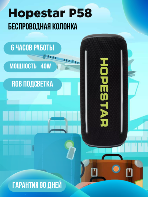 Портативная колонка Hopestar P58, черный
