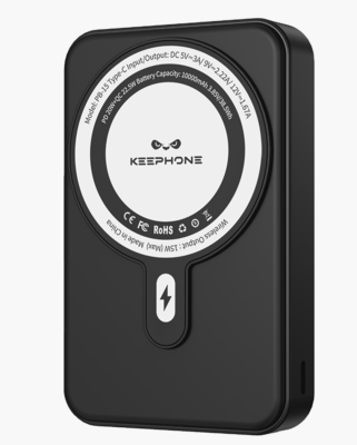 Внешний аккумулятор для IPh 17 KEEPHONE SNAP STAND 10000 Magsafe черный