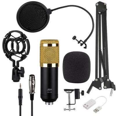 Конденсаторный студийный микрофон JBH BM800, золото с черным