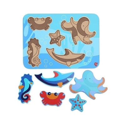 Деревянная игрушка Lucy & Leo МДИ Рамка-вкладыш Морской мир, LL227