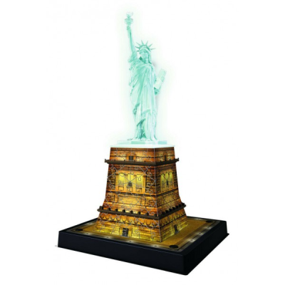 Ravensburger Пазл карт. 3D Ночная Статуя свободы, 108 элементов, 12596