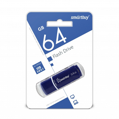 USB-накопитель SmartBuy Crown series USB 3.0 64 ГБ, синий