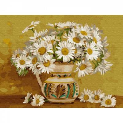 Картина по номерам с цветной схемой на холсте Molly Бузин Ромашковое кружево 40х30 см 20 цветов