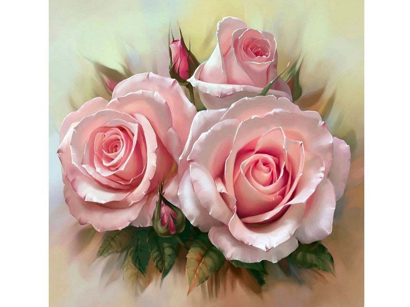 Картина по номерам Molly Розовое трио 30х30 см 20 цветов