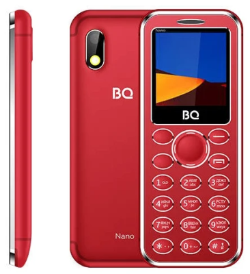 Мобильный телефон кнопочный BQ 1411 Nano, красный