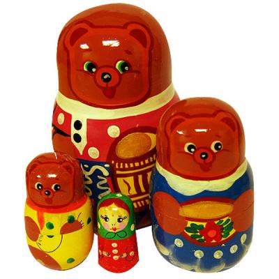 Матрешка Три медведя 4 персоны