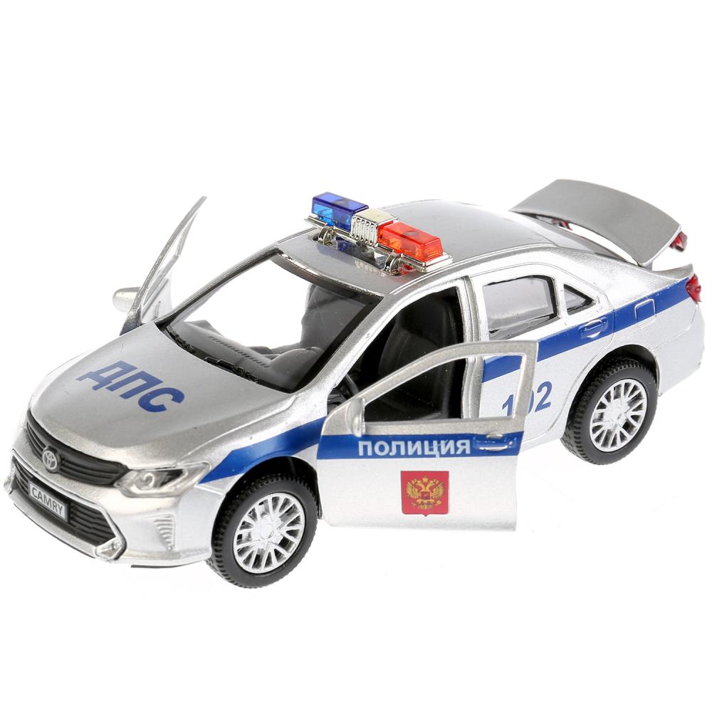 Инерционная машинка Технопарк Toyota Camry Полиция, 12 см, свет и звук