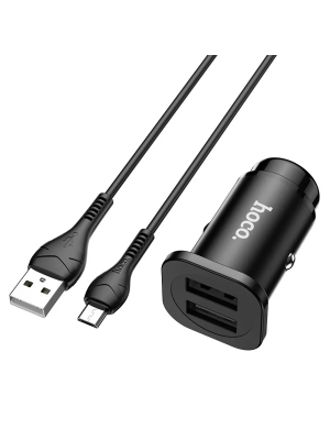 Автомобильное зарядное устройство Hoco NZ4 + кабель micro