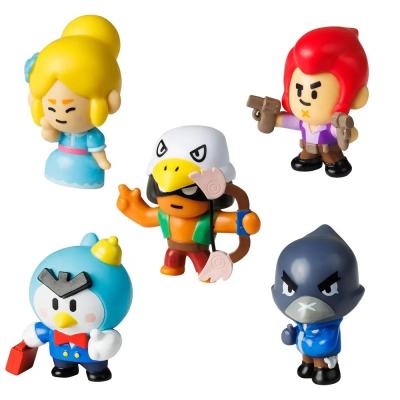 Коллекционная фигурка Brawl Stars, 5 шт. в блистере, Пайпер, Мистер Пи, Кольт, Бо и Кроу, 1/24 Коллекционная фигурка Brawl Stars, 5 шт. в блистере, Пайпер, Мистер Пи, Кольт, Бо и Кроу, 1/24