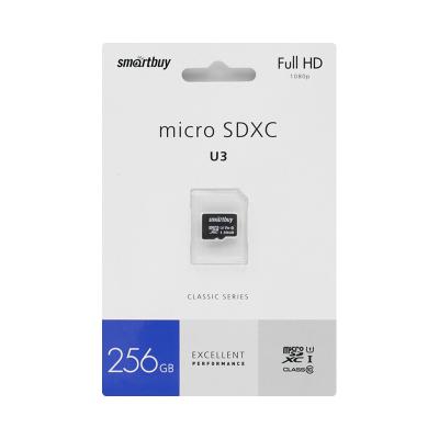 Карта памяти Smartbuy 256GB Class 10 micro SDXC UHS-1 U3