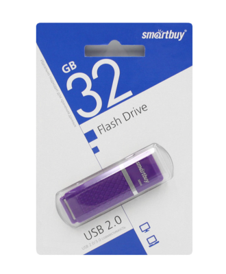 Флешка USB 32GB Smartbuy Quartz фиолетовый Флешка USB 32GB Smartbuy Quartz фиолетовый