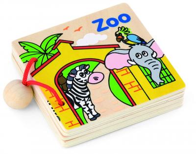 Развивающая игрушка Viga Книжка-игрушка Зоопарк