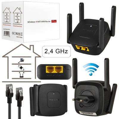 Роутер и усилитель Wi-Fi 2.4G Мини LV-WR41Q, черный
