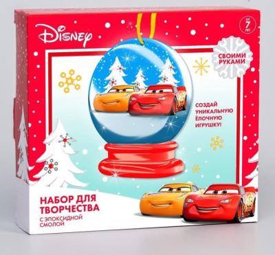 Набор для творчества Disney с эпоксидной смолой Снежный шар, Елочная игрушка, Тачки