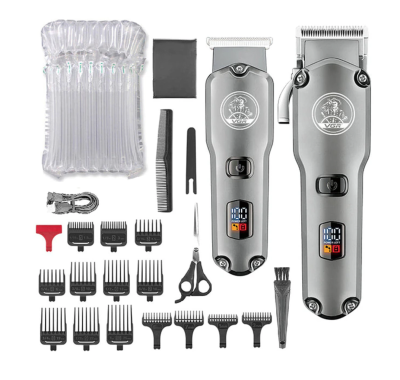 Водонепроницаемая аккумуляторная металлическая машинка и триммер 2 в 1 VGR-675