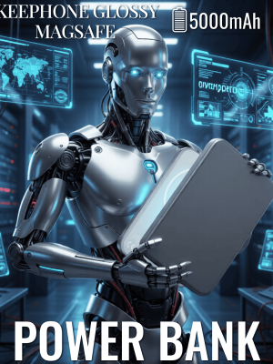Внешний аккумулятор KEEPHONE GLOSSY 5000 Magsafe серый-титан Внешний аккумулятор KEEPHONE GLOSSY 5000 Magsafe серый-титан