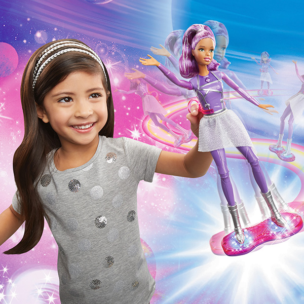 Кукла с ховербордом из серии Barbie и космическое приключение