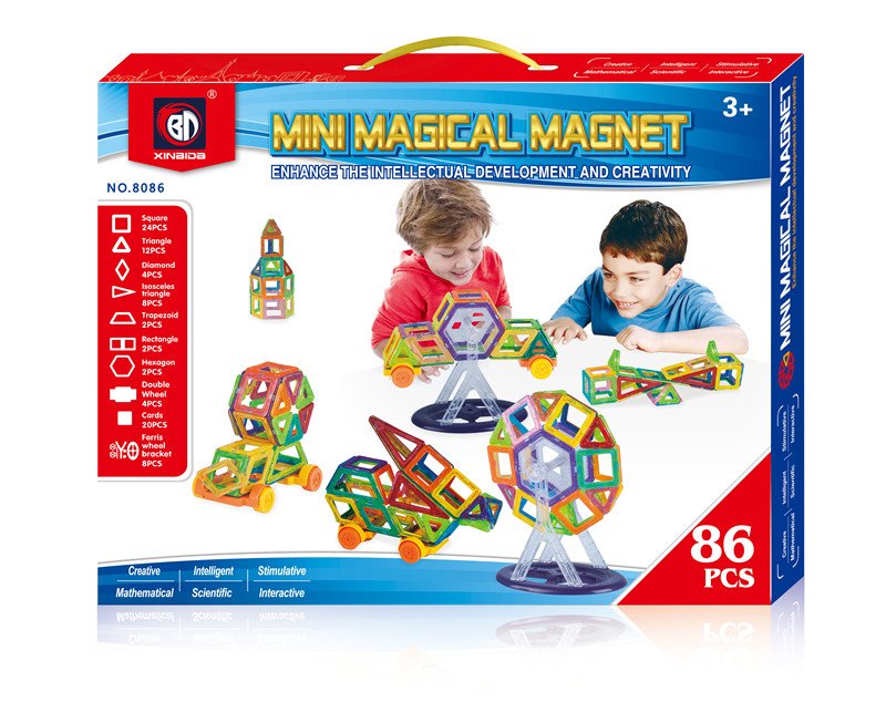 Магнитные конструкторы 86 деталей Mini Magical Magnet M086