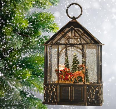 Фонарь LED AZ2024-444 с новогодней композицией музыкальный WDL-24029A