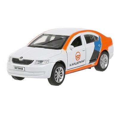 Машина металлическая Технопарк Skoda Octavia Каршеринг 12 см, белый, OCTAVIA-12DEL-WH