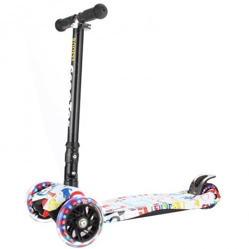 Самокат Scooter 21-ST Print со складным механизмом (Triumf Active SKL-07CLP)