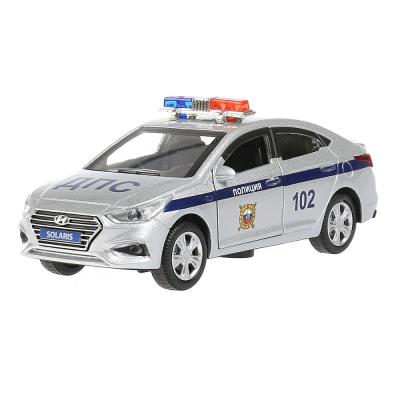Машина металлическая Технопарк Hyundai Solaris Полиция 12 см, серебристый, SOLARIS2-12SLPOL-SR 299332