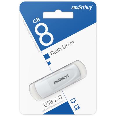 USB-накопитель SmartBuy Scout series 8 GB USB 2.0, белый