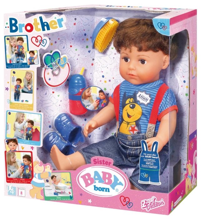 Кукла интерактивная Zapf Creation Бэби Борн Братик, 43 см