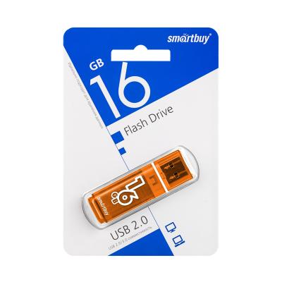 USB-накопитель SmartBuy Glossy Series USB 2.0 16 ГБ, оранжевый