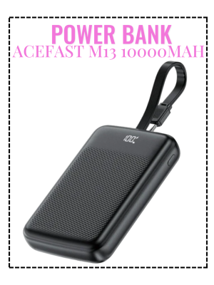 Внешний аккумулятор Acefast M13 10000mAh, черный Внешний аккумулятор Acefast M13 10000mAh, черный