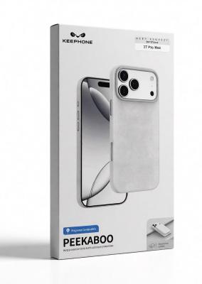 Чехол накладка 17 Pro Max KEEPHONE PEEKABOO белый