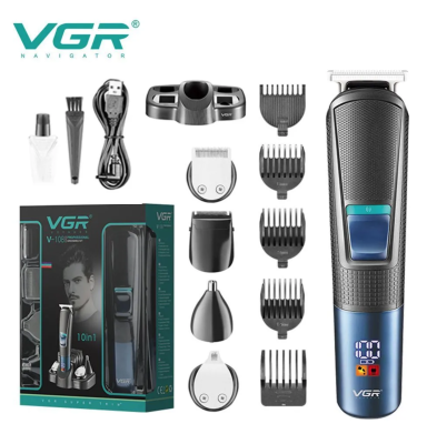 Машинка для стрижки VGR V-108, набор для стрижки 10 в 1