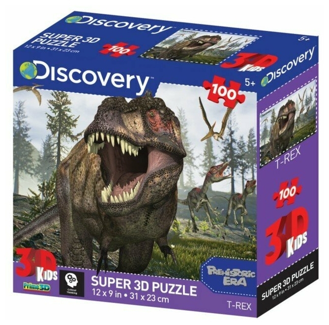Пазл Prime 3D Тиранозавр 100 деталей