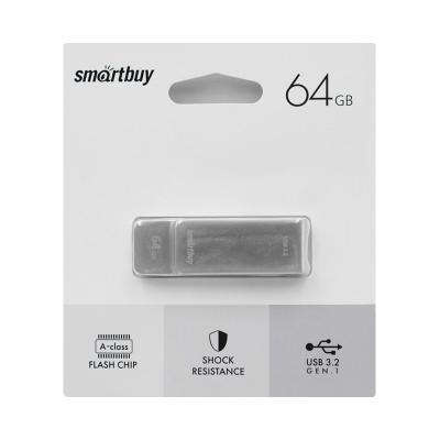 USB-накопитель SmartBuy M1 Metal Grey USB 3.0/3.2 Gen.1 64 Гб