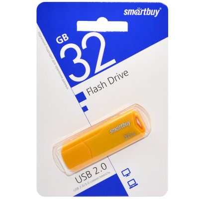 USB-накопитель SmartBuy Clue series USB 2.0 32 ГБ, желтый