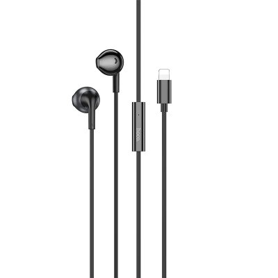 Наушники iPhone Lightning Hoco M115 (работают на прямую, микрофон работает) черный