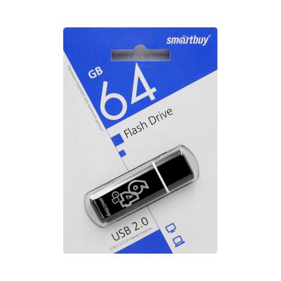 USB-накопитель SmartBuy Glossy Series USB 2.0 64 ГБ, черный