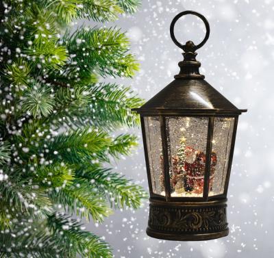 Фонарь LED AZ2024-441 с новогодней композицией музыкальный WDL-24077A