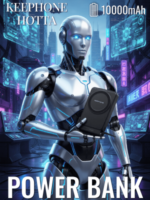 Портативный аккумулятор Keephone Hotta MagSafe, 10000mAh, беспроводная зарядка, черный