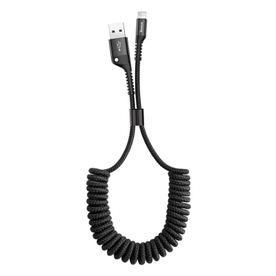 Кабель Baseus CALSR-01 Fish Eye Spring Data Cable, черный