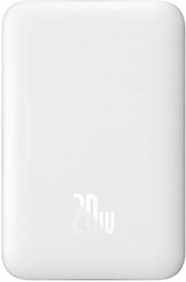 Внешний аккумулятор Baseus PPCX070002 10000mAh Magnetic Mini Wireless Fast Charge, белый*