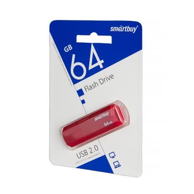 USB-накопитель SmartBuy Clue series USB 2.0 64 ГБ, красный