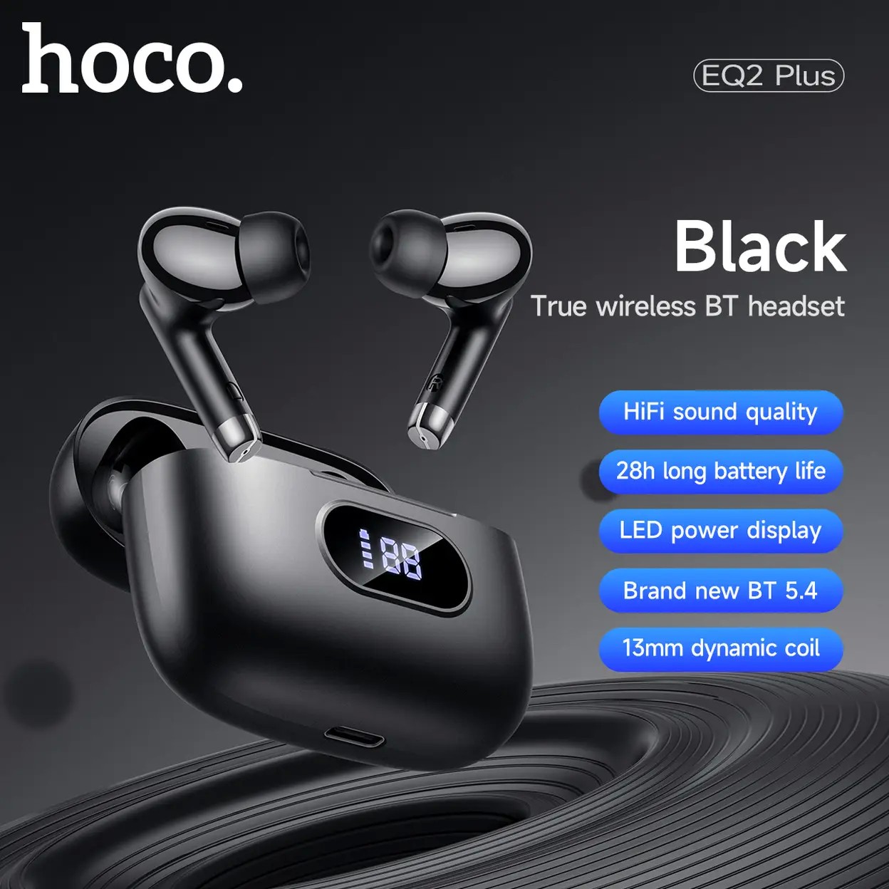 Беспроводные наушники Hoco EQ2 Plus, черный*