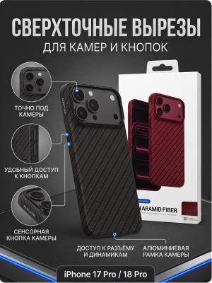 Чехол накладка для 17 Pro /18 Pro KEEPHONE KEVLAR TITAN ARAMID FIBER черный