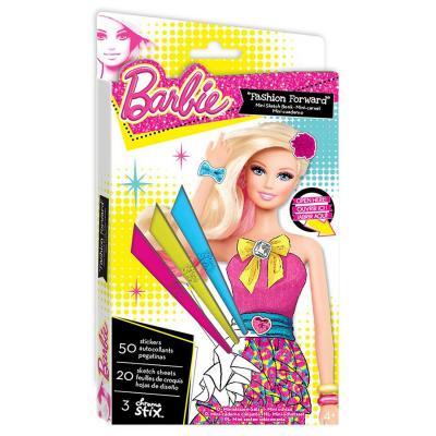 Набор для творчества Fashion Angels Мини-портфолио Барби с восковыми мелками