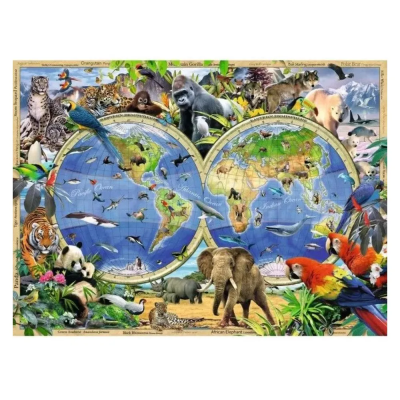 Пазл Ravensburger XXL Атлас диких животных, 300 элементов