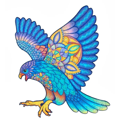 Фигурный деревянный пазл KiddieArt Сапсан 133 детали, W21003