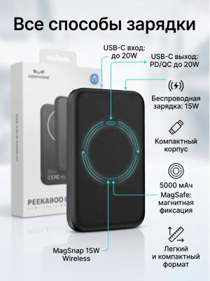 Внешний аккумулятор KEEPHONE PEEKABOO 5000 черный