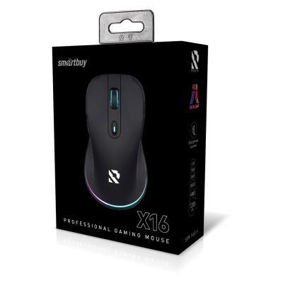 Мышь игровая проводная Smartbuy RUSH X16 черная Мышь игровая проводная Smartbuy RUSH X16 черная