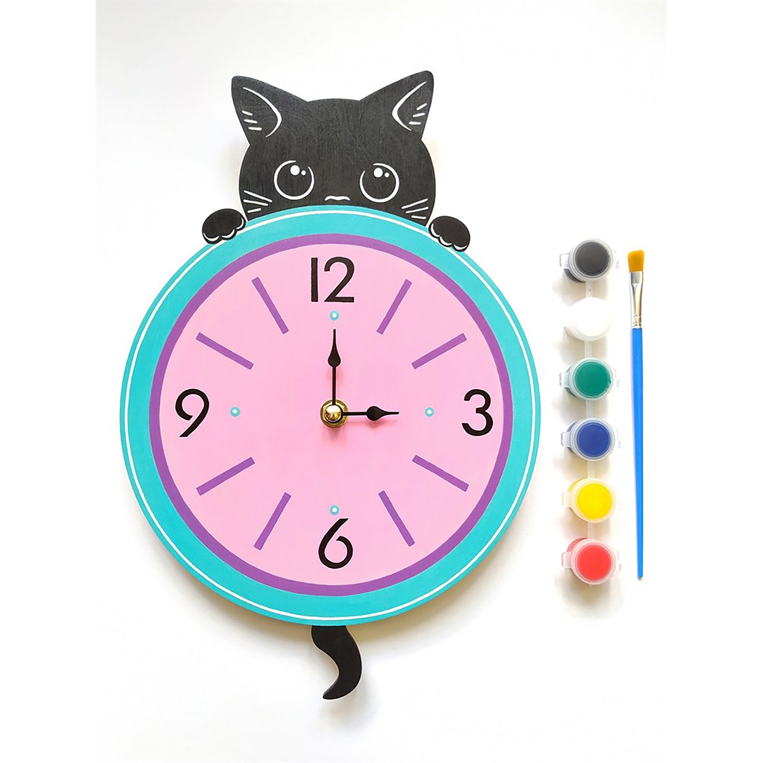 Сувенирный набор для творчества Magic Moments Часы-раскраска Котик